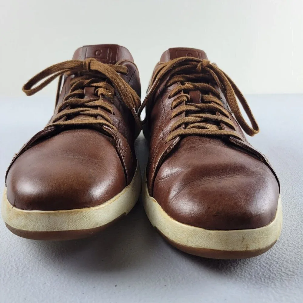 Cole Haan Grandpro  Tennis Sneaker Lace Up Low TopLeather Shoes 10.5 M Men Brown